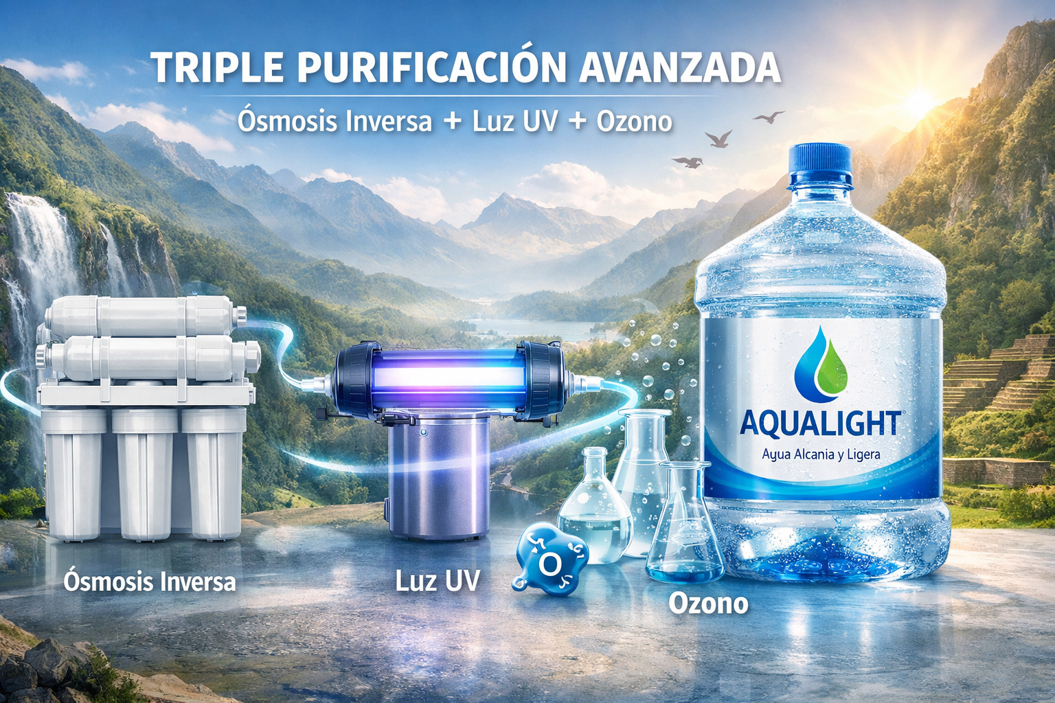 La ciencia detrás de un agua realmente pura: Ósmosis Inversa + UV + Ozono